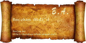 Beczkes Atád névjegykártya